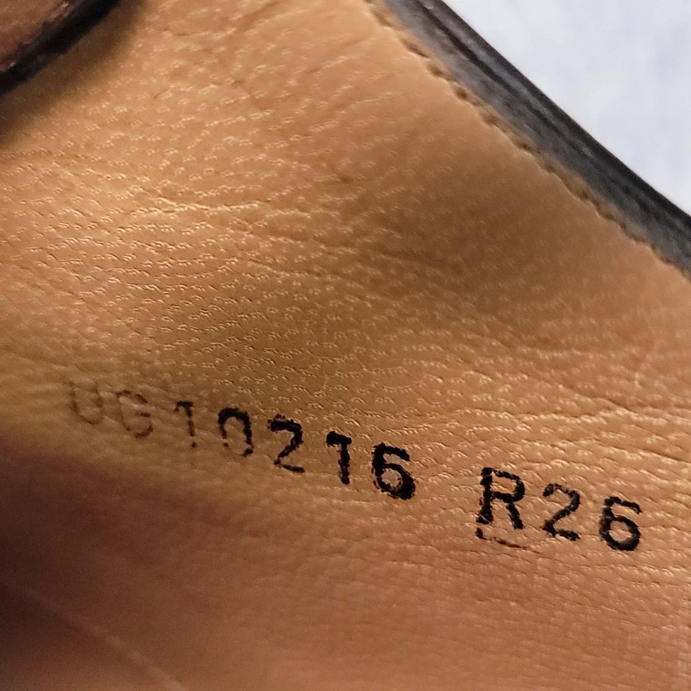 Salvatore Ferragamo Shoes Mens 9.5 D Brown Apron Toe Derby Italy UG10216